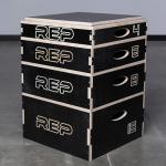 Stackable Wood Plyometric Box for Jump Training, Fitness and Conditioning 4", 6", 8", and 12" set