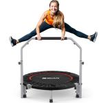 BCAN Adjustable Mini Trampoline for Indoor Fitness