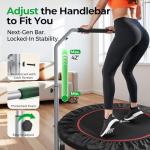 BCAN Adjustable Mini Trampoline for Indoor Fitness