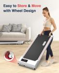 REDLIRO Walking Pad Treadmill - Under Desk Treadmill for Home Office - Mini Treadmills with 265lbs Capacity - Portable Compact Jogging Machine with Remote Control - Installation-Free