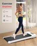 REDLIRO Walking Pad Treadmill - Under Desk Treadmill for Home Office - Mini Treadmills with 265lbs Capacity - Portable Compact Jogging Machine with Remote Control - Installation-Free