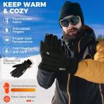 Men's Waterproof Thermal Ski Gloves - Touchscreen