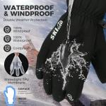Men's Waterproof Thermal Ski Gloves - Touchscreen
