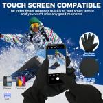 Men's Waterproof Thermal Ski Gloves - Touchscreen