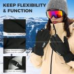 Men's Waterproof Thermal Ski Gloves - Touchscreen