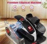 Compact Under Desk Elliptical Machine with Monitor