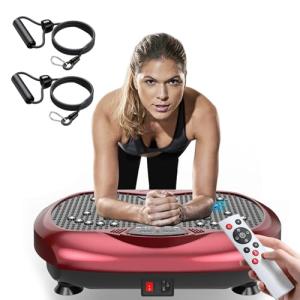 Vibration Plate Exercise Machine with Resistance Bands