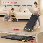 Under-Desk Treadmill with LED Display and Programs