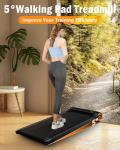 Walking Pad Treadmill with Incline Under Desk Treadmill 2.5 HP Portable Walking Pad 2 in 1 for Walking and Jogging, Under Desk Treadmill for Home Office with Remote Control.