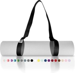 Tumaz Yoga Mat Strap [MAT NOT Included] (2 Sizes) with Extra Thick & Comfy Delicate Texture, Adjustable Yoga Mat Carrier