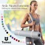 Tumaz Yoga Mat Strap [MAT NOT Included] (2 Sizes) with Extra Thick & Comfy Delicate Texture, Adjustable Yoga Mat Carrier