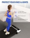 Walking Pad Treadmill, Walking pad with Incline,2 in 1 Walking pad for Walking and Jogging, 2.5HP Compact Treadmill for Home Office with Remote Control, LED Display