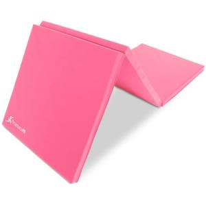 Pink Tri-Fold Folding Exercise Mat by ProsourceFit