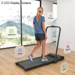 Under Desk Treadmill, Walking Pad for Home/Office, Portable Walking Treadmill Walking Jogging Machine with Walking Bar, Remote Control LED Display (2024 New Version)