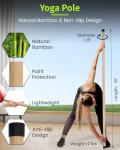 Bamboo Yoga Stretch Stick for Mobility and Posture