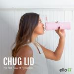 Ello Syndicate 20oz Reusable Glass Water Bottle with One-Touch Leak Proof Flip Lid, Protective Non-Slip Silicone Sleeve, Carry Loop for Coffee, Tea and Water, BPA-free, Dishwasher Safe, Sand