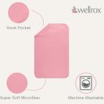 Wellrox Microfiber Hand Towel- Absorbent Sweat Towels, Workout Towels for Women- Yoga Mat Towel for Pilates, Hot Yoga, Gym Workouts (PINK)