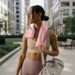 Wellrox Microfiber Hand Towel- Absorbent Sweat Towels, Workout Towels for Women- Yoga Mat Towel for Pilates, Hot Yoga, Gym Workouts (PINK)