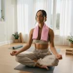 Wellrox Microfiber Hand Towel- Absorbent Sweat Towels, Workout Towels for Women- Yoga Mat Towel for Pilates, Hot Yoga, Gym Workouts (PINK)