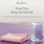 Wellrox Microfiber Hand Towel- Absorbent Sweat Towels, Workout Towels for Women- Yoga Mat Towel for Pilates, Hot Yoga, Gym Workouts (PINK)