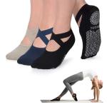 Non-Slip Yoga Socks for Women (3 Pairs)