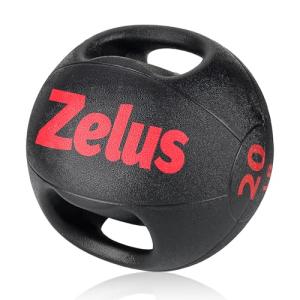 ZELUS Black Double Grip Medicine Ball 20 lbs