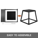 VEVOR 4-Piece Plyometric Jump Box Set, Black