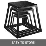 VEVOR 4-Piece Plyometric Jump Box Set, Black