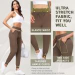 FULLSOFT Sweatpants for Women-Womens Joggers with Pockets Yoga Pants Leggings for Cycling Lounge Workout Running(Mocha Brown,Medium)