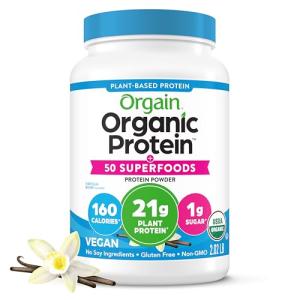 Orgain Vegan Protein Powder with Superfoods – Vanilla