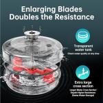 PASYOU Oak Wood Water Rowing Machine - Foldable, Bluetooth