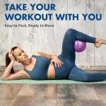 Small Pilates Exercise Ball with Pump - 9 Inch