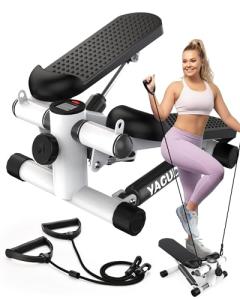 Mini Stepper with Resistance Bands for Home Fitness