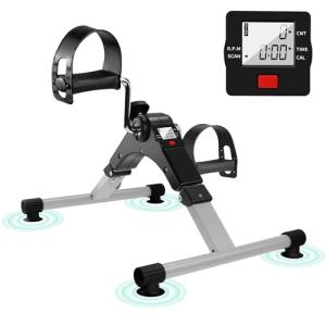 Compact Under Desk Bike Pedal Exerciser with LCD