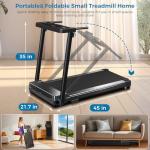 Compact Portable Treadmill with Handles for Home