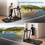 Compact Portable Treadmill with Handles for Home