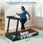 Compact Portable Treadmill with Handles for Home