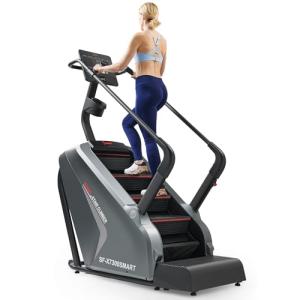 Sunny Health & Fitness Premium High-Intensity Stepper Stair Climber, Commercial Grade Stepmill Exercise Machine, 25 Levels of EMS, Free SunnyFit App Bluetooth Connection 400LB Capacity - SF-X7300