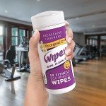 Plant-Based Gym Equipment Wipes with Lavender - 50 Count