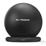 Trideer Ball Chair Yoga Ball Chair Exercise Ball Chair with Base for Home Office Desk, Stability Ball & Fitness Ball Seat to Relieve Back Pain, Home Gym Workout Ball for Abs, Pregnancy Ball with Pump