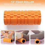 Krightlink Foam Roller High Density 13" Patented Exercise Roller for Deep Tissue Muscle Massage, Muscle Massage and Myofascial Trigger Point Release, Relieves Muscle Pain, Improves Mobility (Orange)