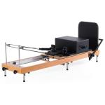 Pilates Reformer Pro, Studio Grade Foldable Pilates Machine Bundle with Reformer Box, Padded Jump Board for Gym Workout and Home Use（Black）