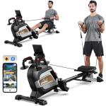 Pooboo Folding Magnetic Rowing Machine with Tablet Holder