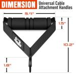 Heavy Duty Exercise Handles, Gym Handles for Cable Machine Attachment, Grip Gym Equipment, Resistance Bands, and Weight Lifting (Set of 2)