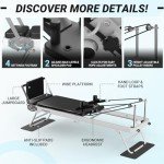 Foldable Pilates Reformer with Jump Board & Resistance