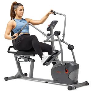 Sunny Health & Fitness Dual-Station Recumbent Elliptical Bike