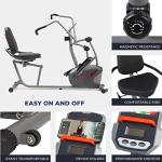 Sunny Health & Fitness Dual-Station Recumbent Elliptical Bike