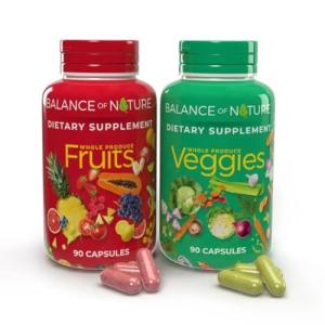 Whole Food Supplement: Fruits & Veggies Capsules Set