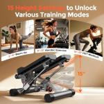 Sportsroyals Mini Stair Stepper with Resistance Bands