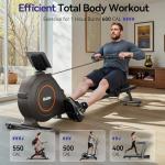 Niceday Smart Rowing Machine with Bluetooth & 16 Resistance Levels